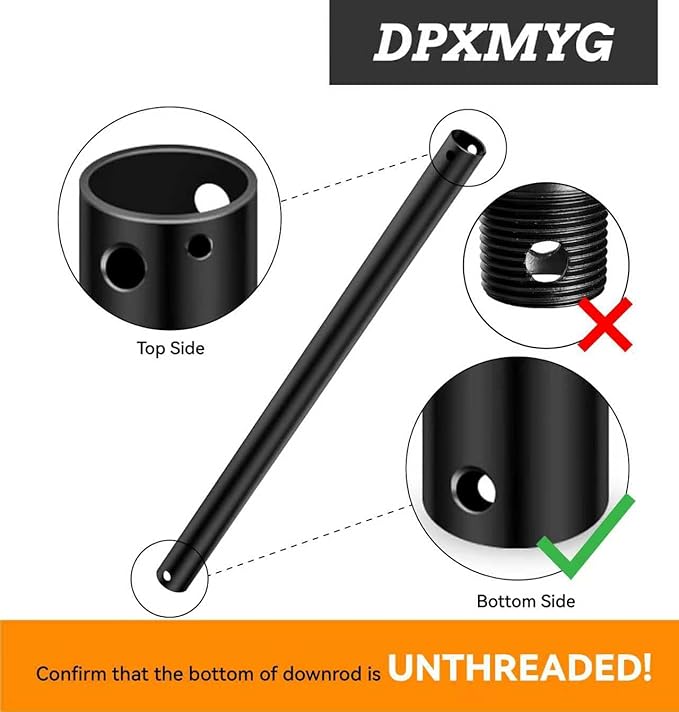 DPXMYG 72 inch Ceiling Fan Downrod - Image 2