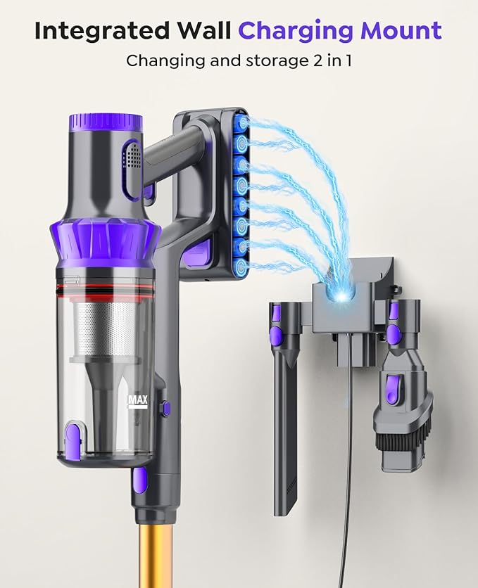 Cordless Vacuum Cleaner, 50KPA Powerful Suction, 70Min Runtime Vacuum Cleaners - Image 4