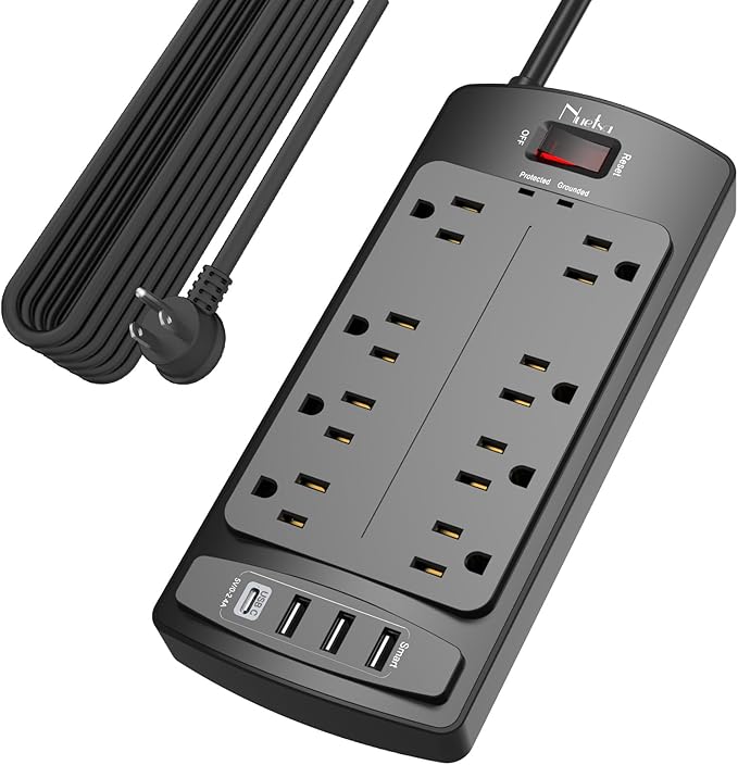 Surge Protector Power Strip by Nuetsa