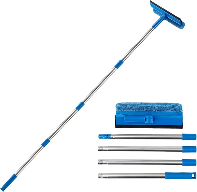Professional Window Squeegee, 2 in 1 Window Cleaner by Bryquelin