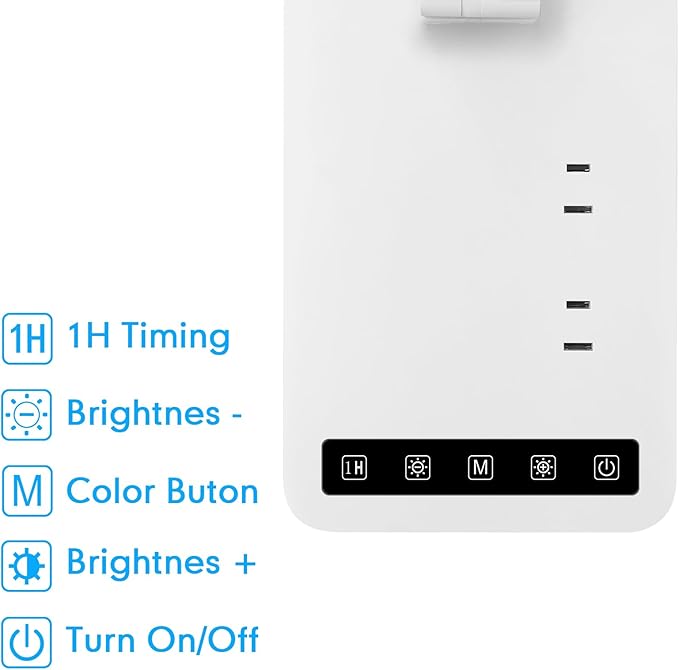Smart Desk Lamp with 4-in-1 Charging Station, 5 Color temperatures and 5 - Image 7
