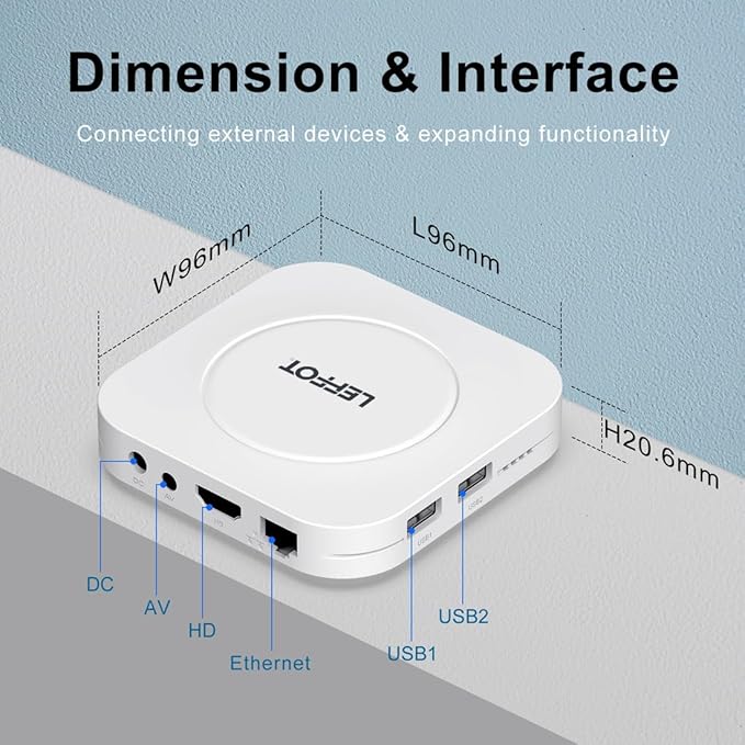 Android 14 TV Box 2025, LEFFOT M1 Plus 4K Ultra HD Streaming Device - Image 7