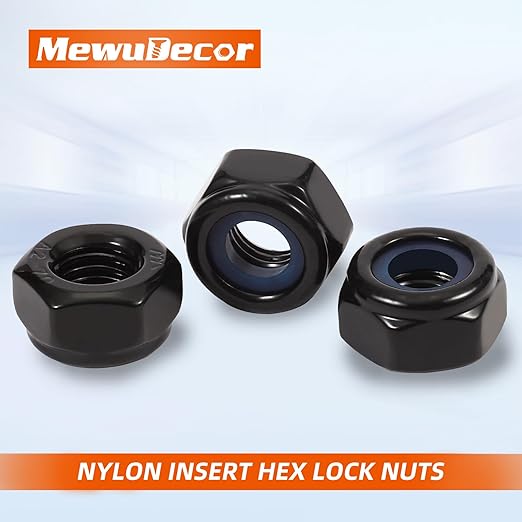 MewuDecor #6-32 Nylon Insert Hex Lock Nuts Locknuts, 304 Stainless Steel 18-8 - Image 3