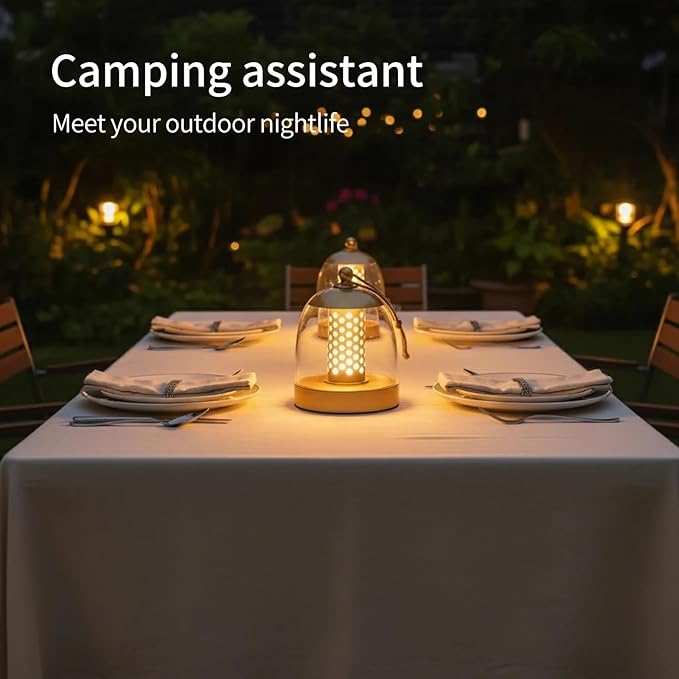 MKLK Camping Lantern, IPX4 Waterproof Touch Control LED Night Light, USB - Image 8