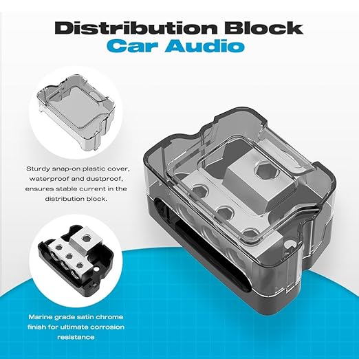 Distribution Block Car Audio, Malictele 3 Way Power Distribution Block 1 x - Image 5