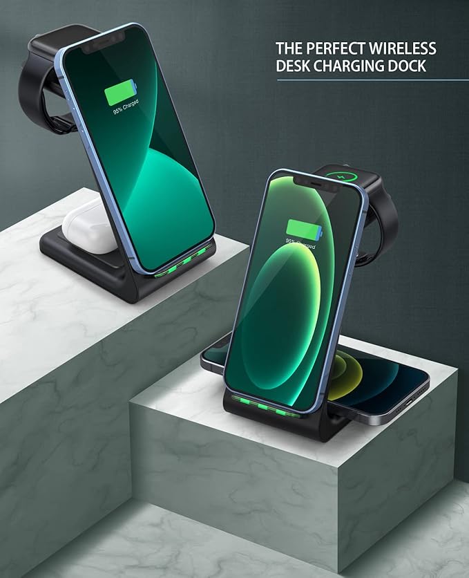 3 in 1 Wireless Charging Station, 2026 Upgraded Fast Desk Charger Station - Image 7