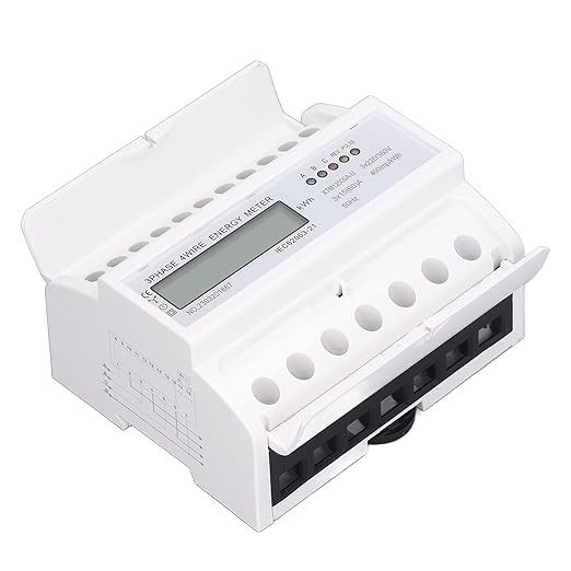 Energy Meter 3 Phase Electricity Usage Monitor LCD Display DIN Rail Mounting - Image 6