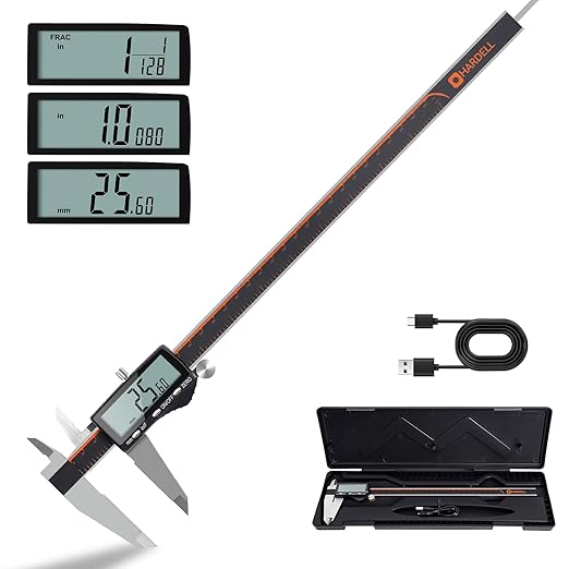 HARDELL Digital Caliper 12 Inch, Rechargeable Calipers by HARDELL