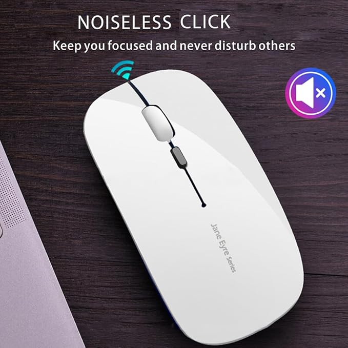 Uciefy Q5 Slim Rechargeable Wireless Mouse, 2.4G Portable Optical Silent Ultra - Image 7
