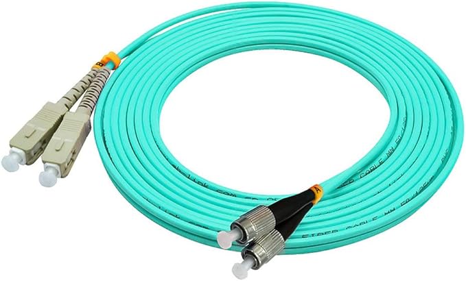 Jeirdus 50Meters 160ft SC to FC Duplex 50/125 10G OM3 Multi-Mode Fiber Optic - Image 4