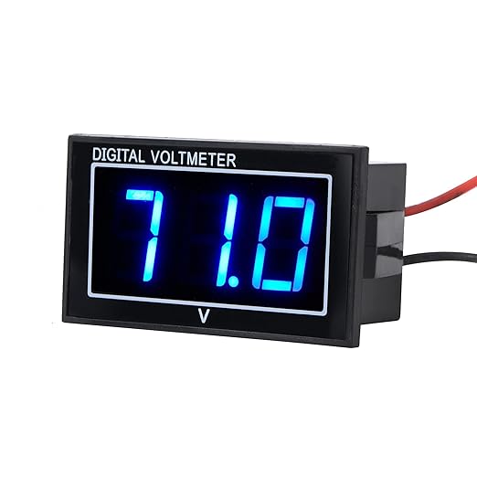 SUPNOVA Waterproof Voltmeter 12V 24V 36V 48V 60V 72V 96V, LED Digital Display by SUPNOVABATTERYMONITOR