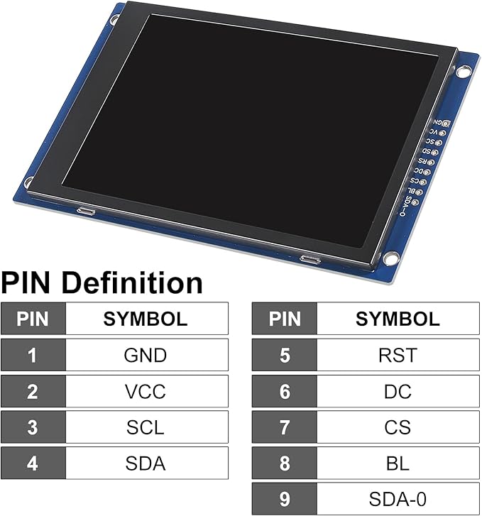 XIITIA 2pcs 3.5" SPI TFT LCD Display Module 320x480 RGB LCD Screen 3.3V ST7796 - Image 4