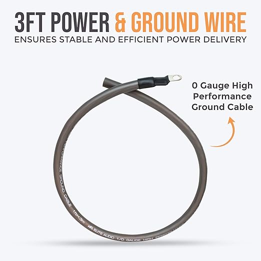 Elite Audio Premium Series Amp Kit Copper Clad Aluminum Wire, Triple-Shielded - Image 8