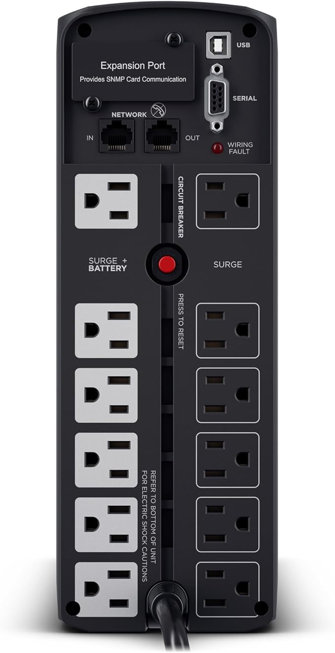 CyberPower CP1500PFCLCD PFC Sinewave UPS Battery Backup and Surge Protector - Image 2