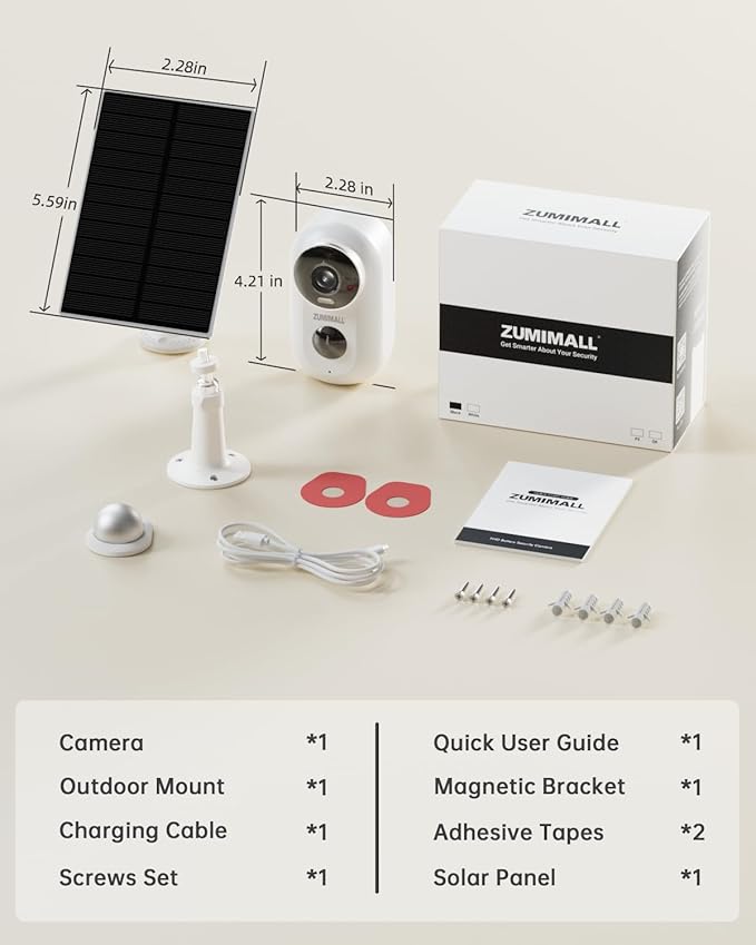 ZUMIMALL Solar Security Cameras Wireless Outdoor, 2K Outdoor Camera Wireless - Image 9