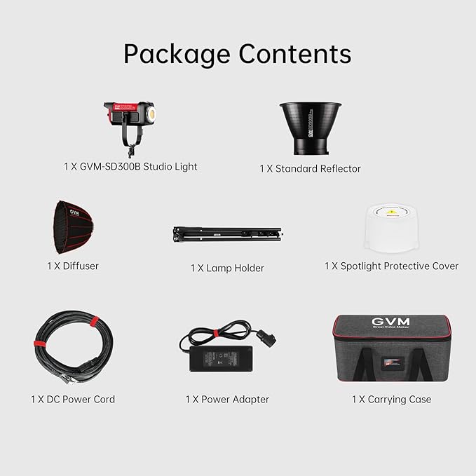 GVM Video Lighting 300W Bi-Color Studio Lights kit - Image 9