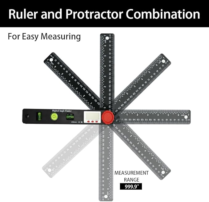 NORTOOLS Digital Angle Finder Protractor-7inch 0-360 °LCD Digital Protractor - Image 5