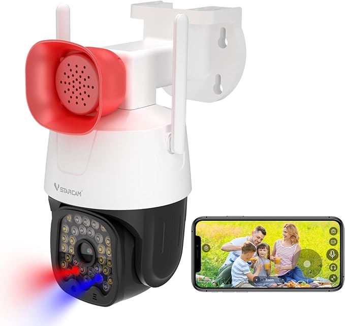 VSTARCAM 2K Smart Outdoor Surveillance Camera, AI Detection & Real-Time View by VSTARCAM