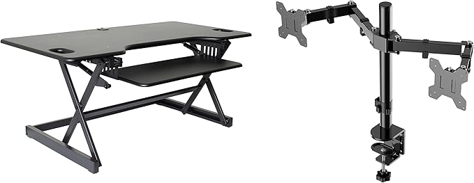 Rocelco 46" Large Height Adjustable Standing Desk Converter by Rocelco