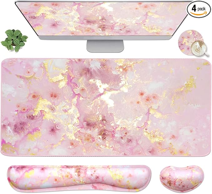 4-in-1 Large Gaming Mouse Pad, Keyboard Wrist Rest Pad & Wrist Support Mousepad by WBWEIRDBEAST