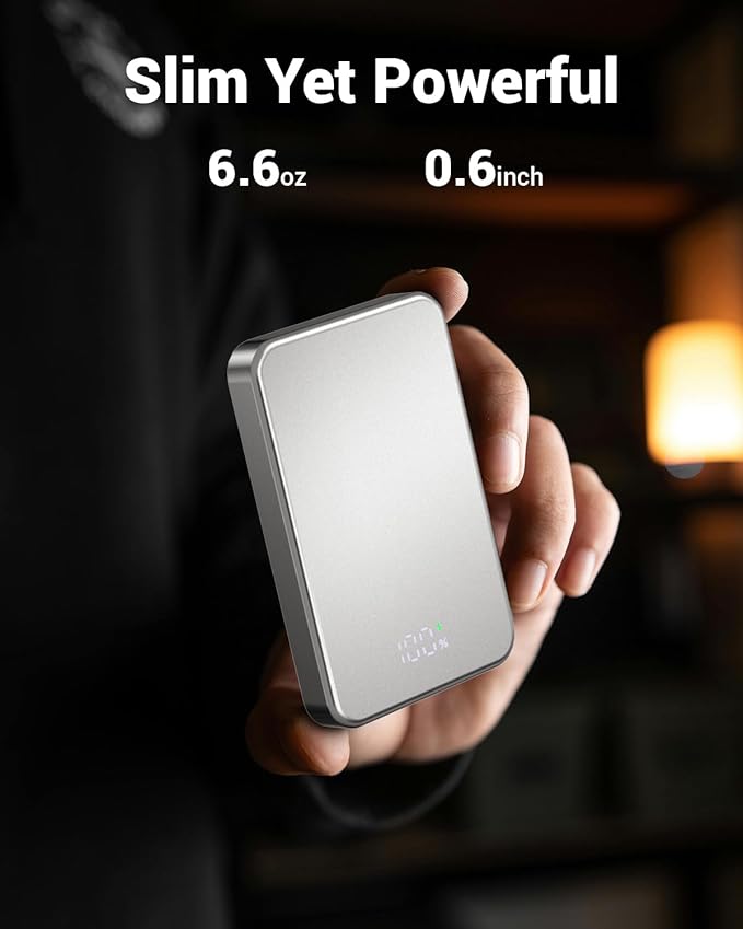 POAQCIF for Magsafe Portable Charger, Aluminum Alloy Small 10000mAh 20W PD - Image 4