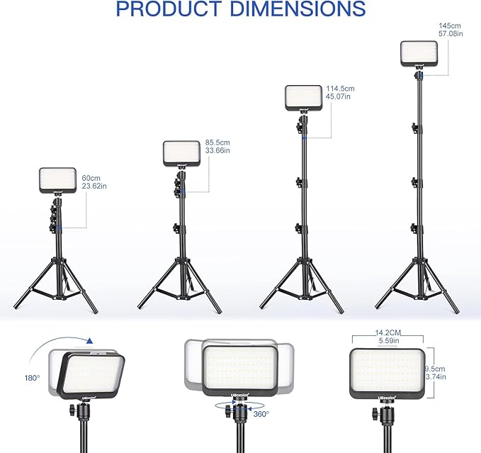 UBeesize LED Video Light Kit, for Zoom, Game Streaming - Image 6
