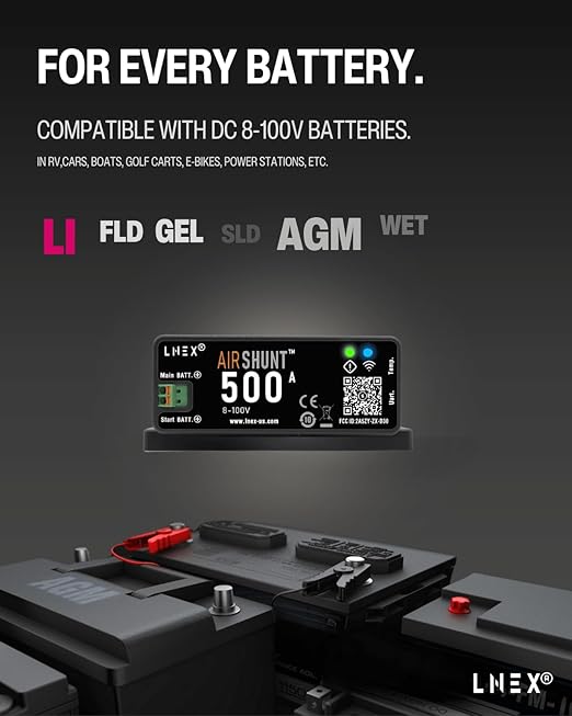 LNEX Bluetooth Battery Monitor, 500A Smart Shunt - Image 5
