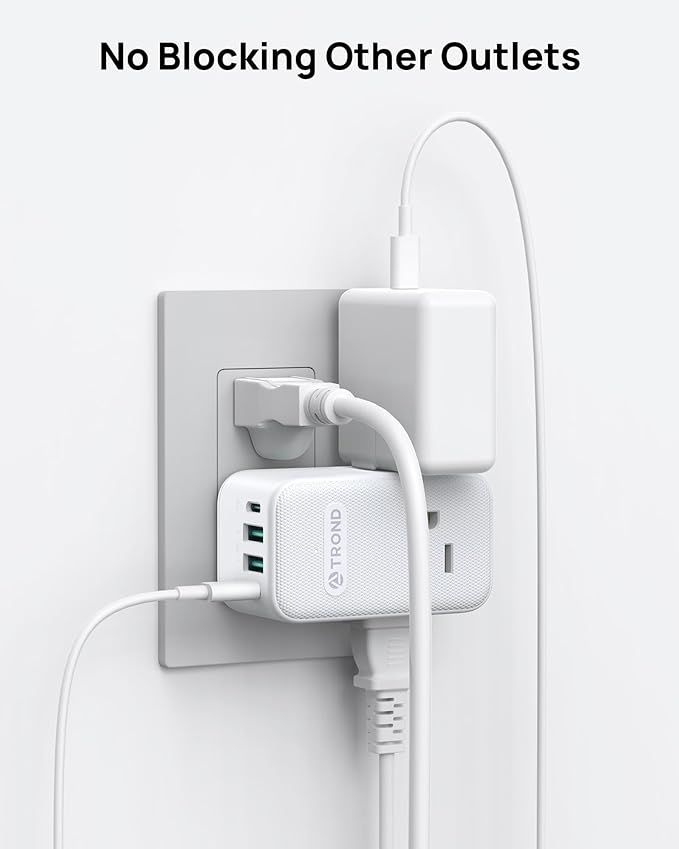 TROND Multi Plug Outlet Extender 2 Pack, 3 Way Outlet Splitter - Image 5