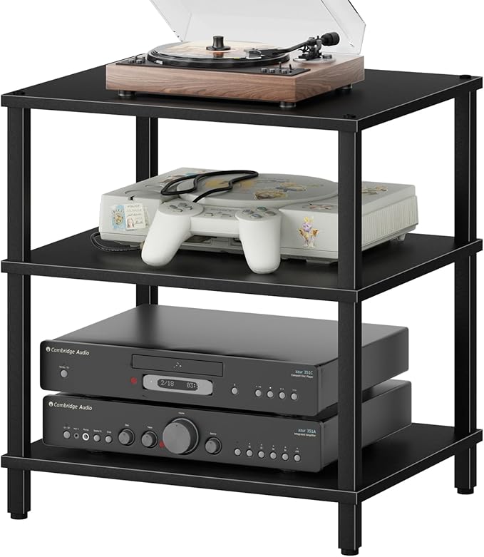 3-Tier AV Media Player Stand, Stereo Cabinet, Modern Stereo Cabine, Game by LELELINKY