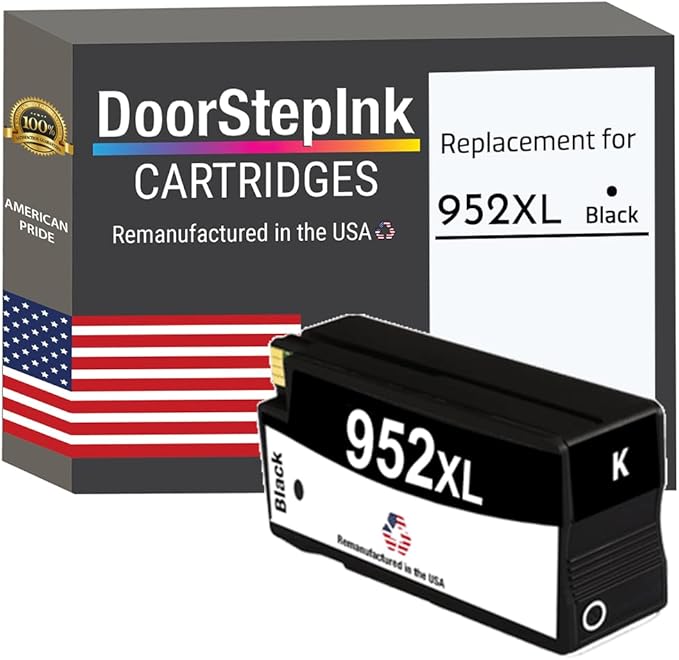 DoorStepInk 952XL Black Remanufactured Ink Cartridge Replacement by DoorStepInk