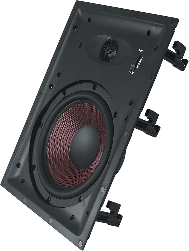 Rockville Pair WA858 320W in-Wall Speakers, Silk Dome Tweeter, Magnetic Grilles - Image 3
