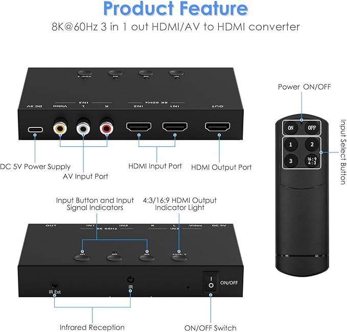 3-Port 8K@60Hz HDMI Switch - Image 2