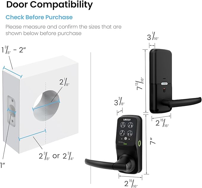 Lockly Secure Pro Smart Lock Wi-Fi, Keyless Entry Digital Keypad Door Lock - Image 8