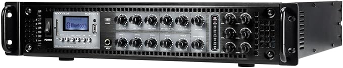 Rockville RCS1000-6 1000W 6-Zone Commercial Amplifier, USB/SD Inputs, Echo Mic - Image 3