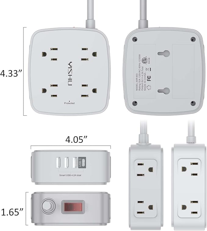 10 Ft Surge Protector Power Strip - Image 7