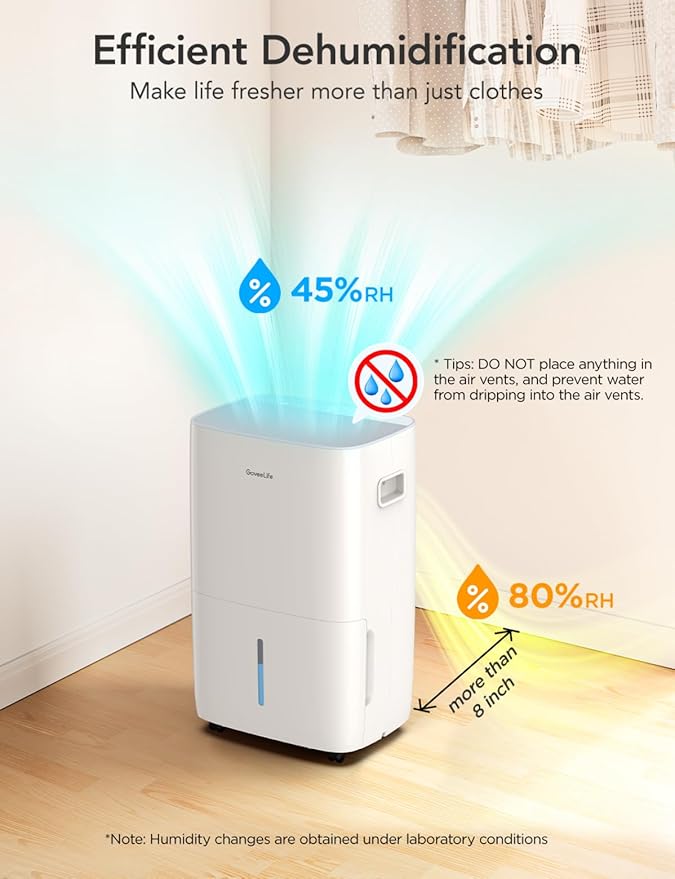 GoveeLife Dehumidifier for Home 4, 500 Sq.Ft, 50 to 137 Pint Smart Auto - Image 5