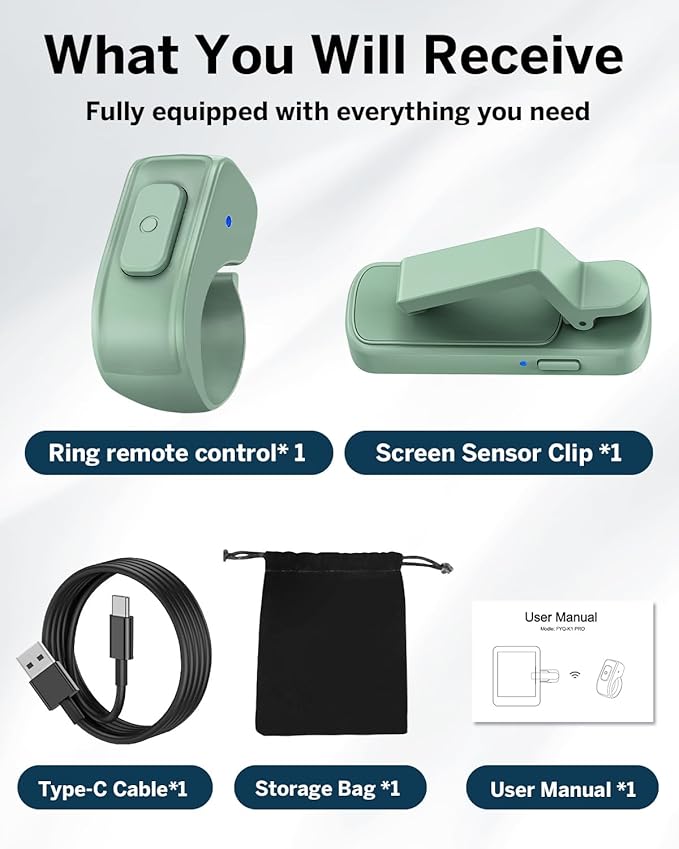 DATAFY Page Turner Ring for Kindle, Remote Control Paperwhite Oasis Scribe Kobo - Image 9