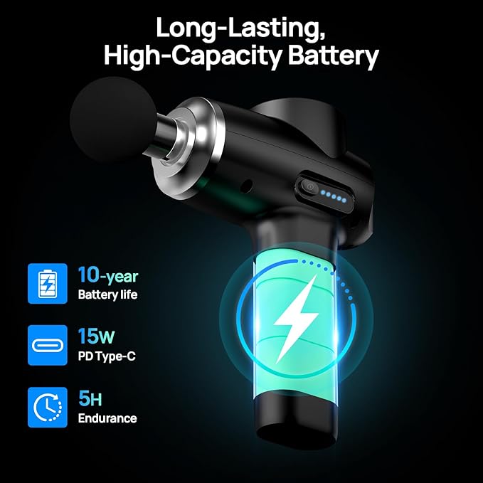 HEYCHY Professional Muscle Massage Gun Deep Tissue, Portable Handheld Massager - Image 5