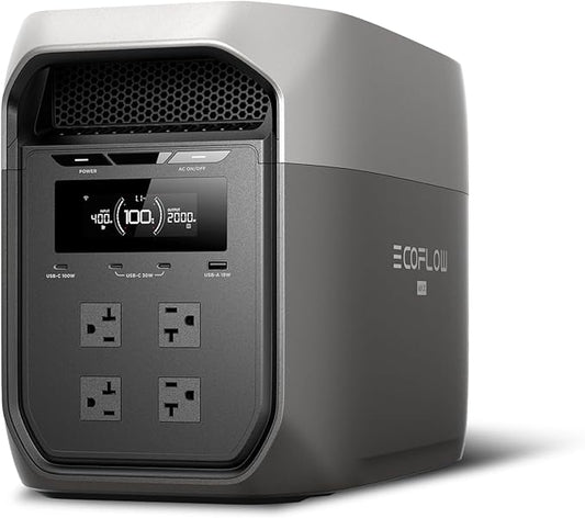 EF ECOFLOW Portable Power Station DELTA 3 Max, 2048Wh LiFePO4 Battery, Solar by EFECOFLOW