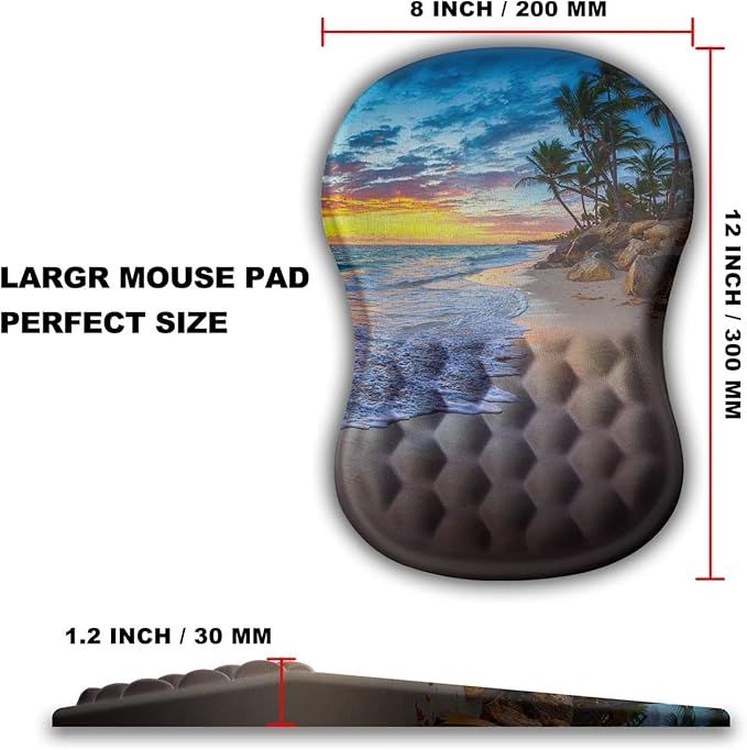 KUOSGM Mouse Pad Wrist Support, Ergonomic Mouse Pad - Image 4