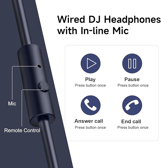 OneOdio Wired Over Ear Headphones Studio Monitor & Mixing DJ Stereo Headsets - Image 4