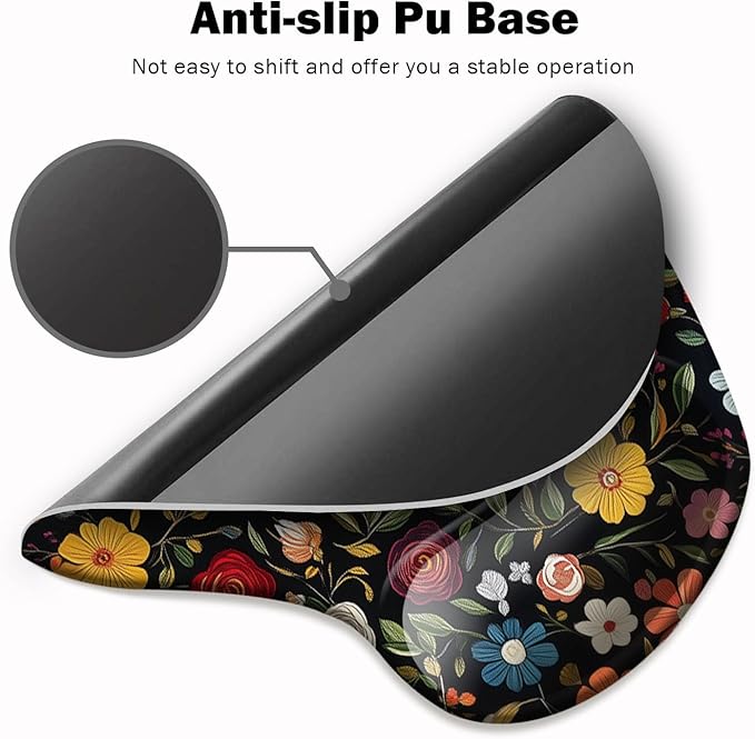 Ergonomic Mouse Pad with Wrist Support, Mouse Pad with Wrist Rest and Coaster - Image 3