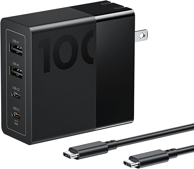 Lenovo 100W USB C Charger, 4-Port Multi-Device Fast Charging, by LENOVO