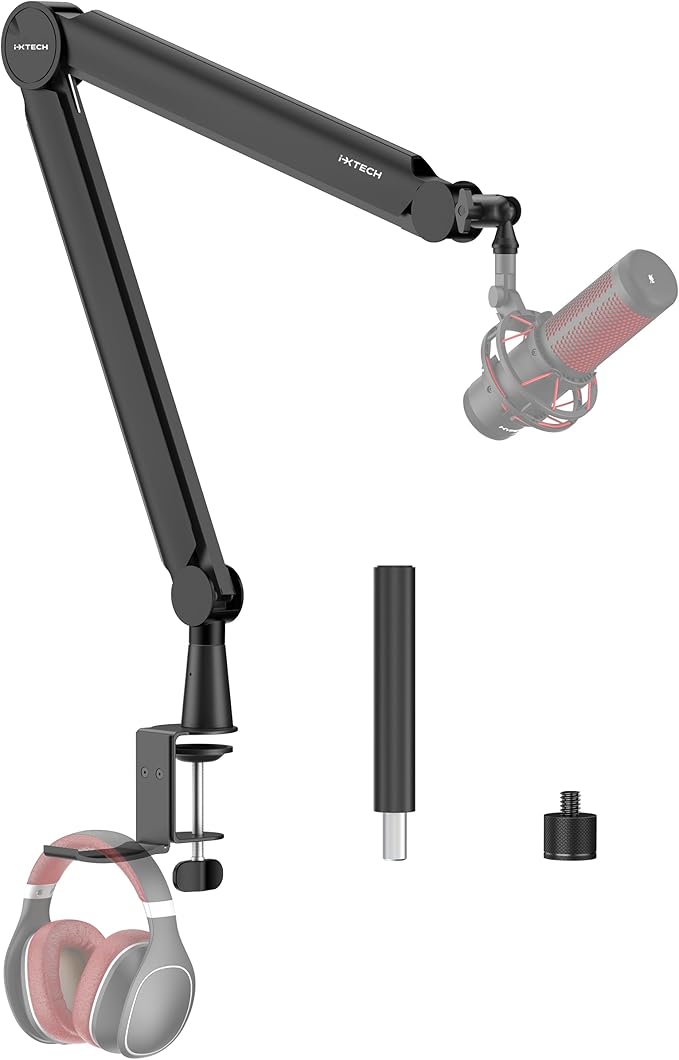 IXTECH Mic Arm Boom Arm 360° Rotatable Microphone Boom Arm Mic Boom Arm by I-XTECH