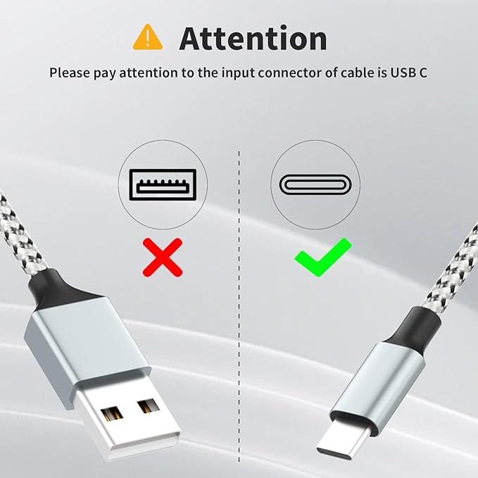 USB C Multi Charging Cable, 3 in 1 Charging Cable Nylon Braided Universal - Image 3