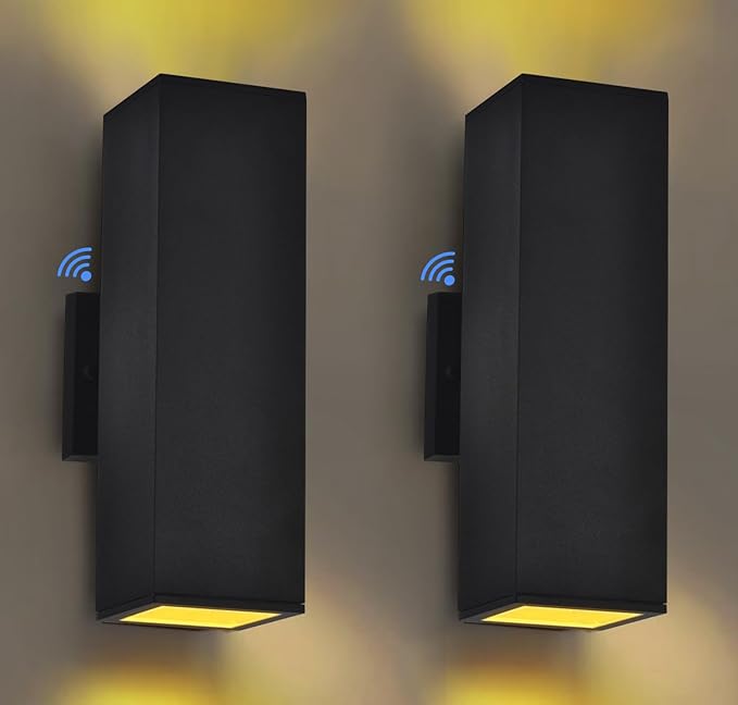 Dawn to Dusk Outdoor Light Fixtures Wall Mount 2 Pack, LED Modern Up Down by RosykiteBuyNow