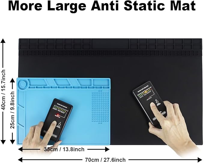Anti Static Soldering Mat, Extra Large 27.6" x 15.7" Heat Resistant 932°F Large - Image 5