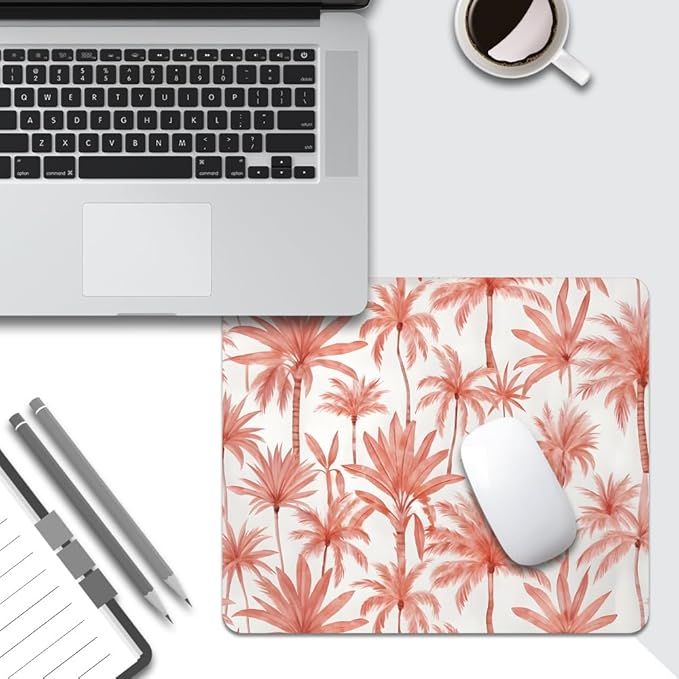 Perfect Paradise Tropical Palm Tree Floral Square Mouse pad, Waterproof - Image 5
