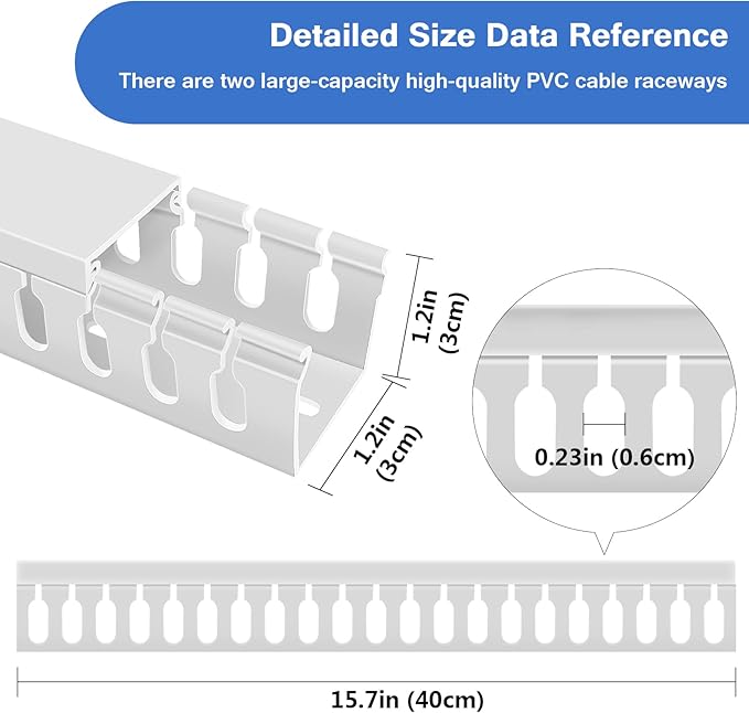Cable Duct Management Raceway Kit, 31.4" Server Rack Management, Hide Network - Image 2