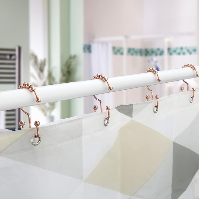 Shower Curtain Hooks, Goowin Shower Curtain Rings, Stainless Steel Shower - Image 2